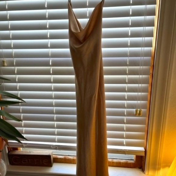 Verona Cowl Bridesmaid Dress - Champagne - Picture 4 of 5